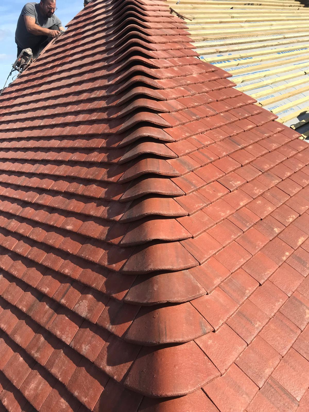 Roofing and tiling work
